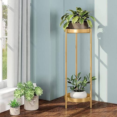 Fashionoda 30 Inch Plant Stand, 2 Tier Metal Flower Plants Holder With 2 Removable Display For Indoor Or Outdoor,Pot Plant Planter Display thumb #3