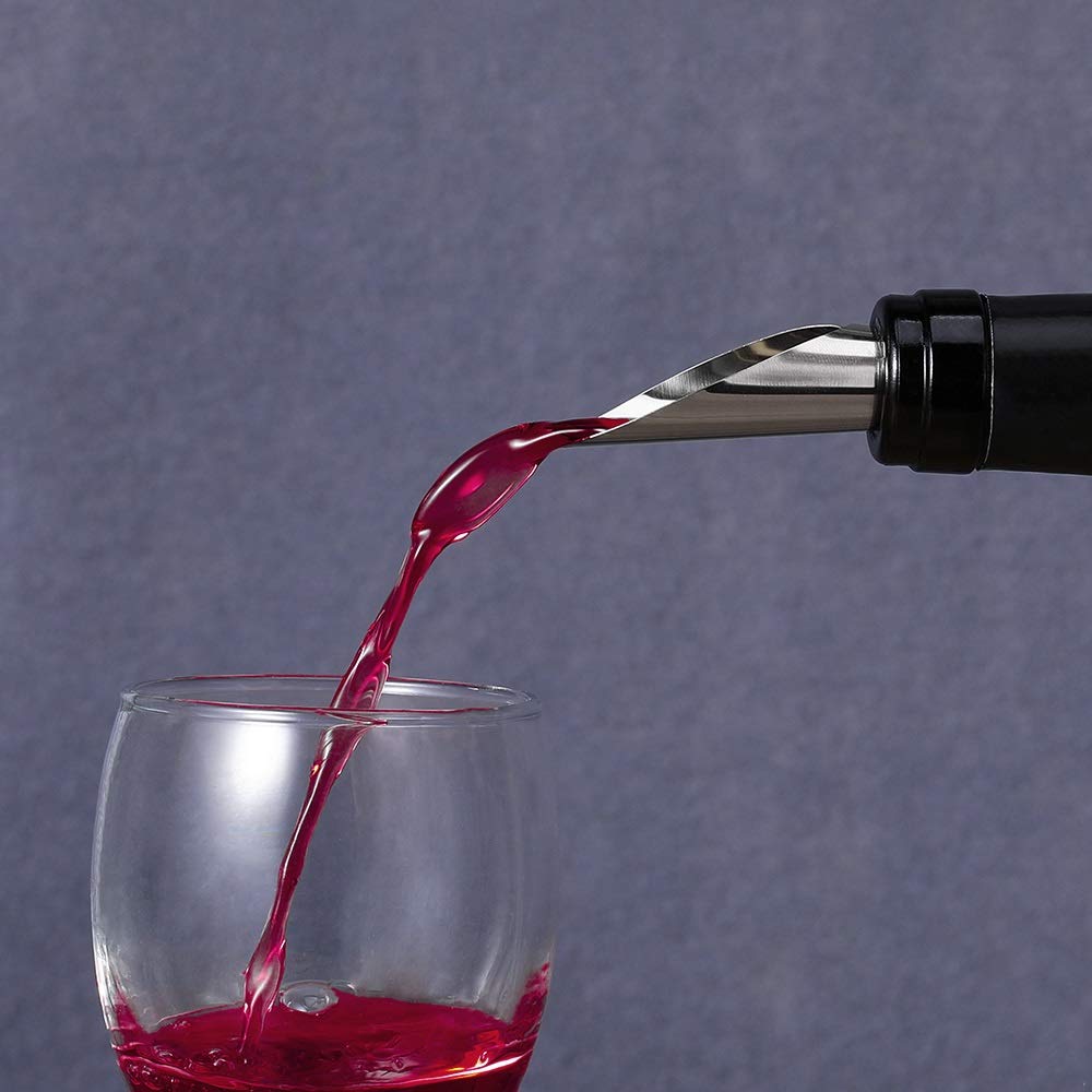 4 accesorios para botellas de vino, tapón de boquilla de vertido, vertedores de licor, tapones de botella de flujo libre, mantienen el vino fresco, herramientas de barra de sellado