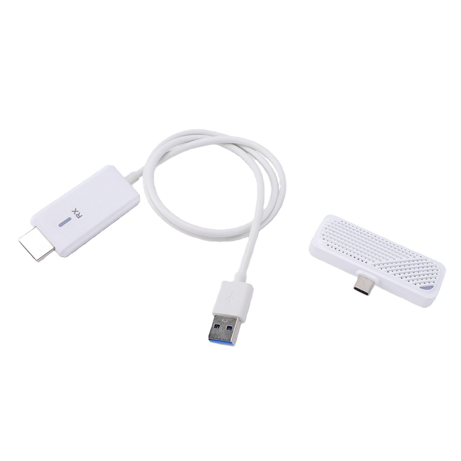 Jectse Bezprzewodowy Zestaw Nadajnika i Odbiornika 5G 2.4G 1080P 164FT Plug and Play Przedłużacz Typu C z Szybkim ładowaniem PD3.0 do Projektora Telewizyjnego Laptop Smartphone