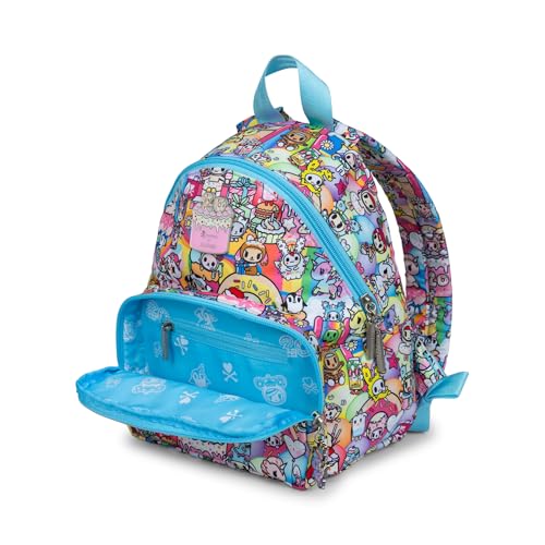 JuJuBe x tokidoki 20th Anniversary Celebration Everyday Mini Small Diaper Backpack, Essentials for Mom, Newborn & Baby, Women’s Purse, Baby Bottle Pockets, Adjustable Padded Straps, Machine Washable4