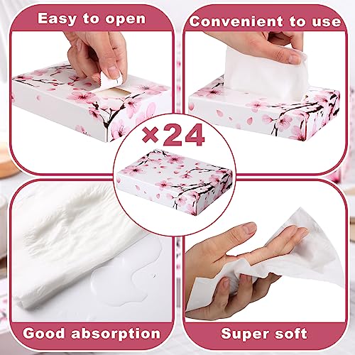 Image of Yinder 24 Pcs Back to School Small Tissue Cube Box 960 Sheets, Cherry