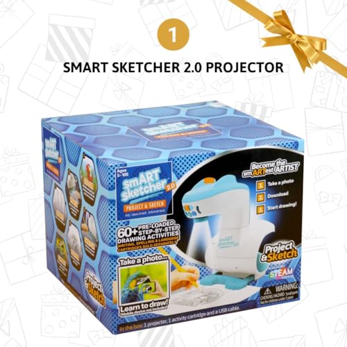 Image of Smart Sketcher 2.0 Drawing Projector Set, 4-in-1 Bundle with Jungle & Ocean Packs, 180+ Activities, Educational Art Toy, Birthday Gift for Kids 5+