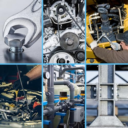 Yinpecly 20 Sets 1/4-20 x 2 Hex Head Screw Bolt, Nuts, Flat & Lock Washers, Stainless Steel 304, Machine Fully Thread Hex Bolts, Bright Finish Hexagon Bolt, Nuts and Bolts Assortment Kit - Image 7