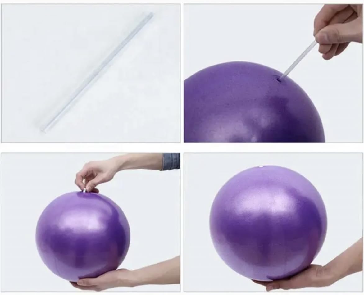Palla Morbida Anti-scoppio Per Yoga E Pilates – Diametro 25 Cm – Colore Viola – PVC Resistente – Per Fitness, Ginnastica, Riabilitazione