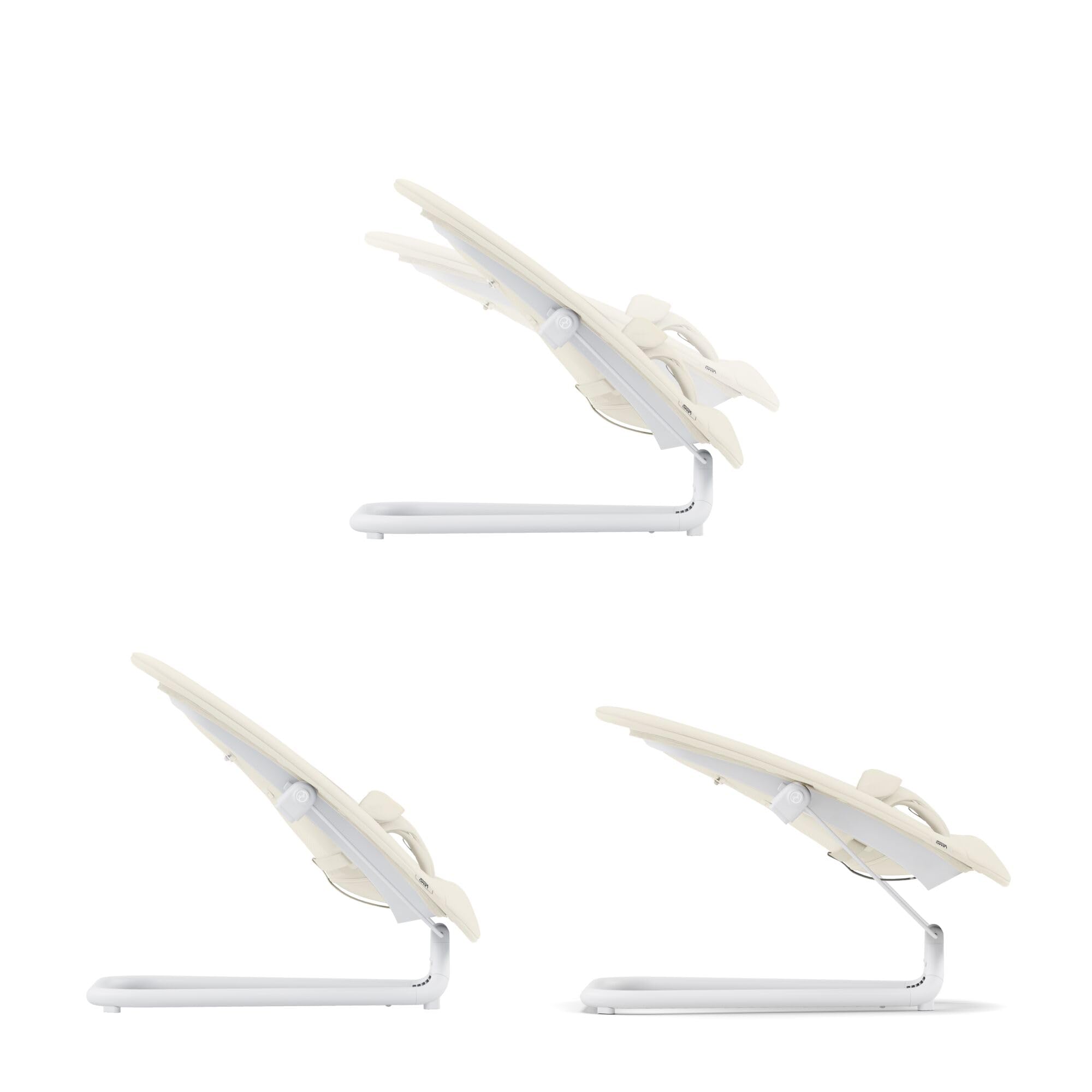 CYBEX Gold Leżaczek, Bujaczek Z Komfortową Wkładką, Kompatybilny Z Systemem Krzesełka Cybex Lemo I Click&Fold, Od Urodzenia Do 3 Lat (Ok. 15 Kg), Canvas White