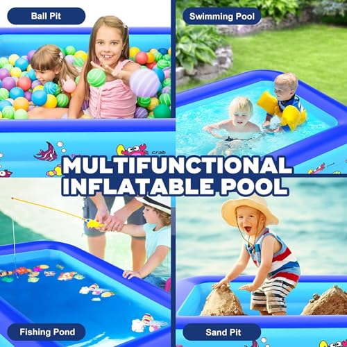 Aufblasbarer Pool, Aufblasbares Planschbecken, Kinderpool,Kinder Planschbecken,Schwimmbecken,Aufblasbare Pool,Aufblasbarer Kinderpool,Babypool,2 Rollen 100 x 70 cm Höhe 28 cm