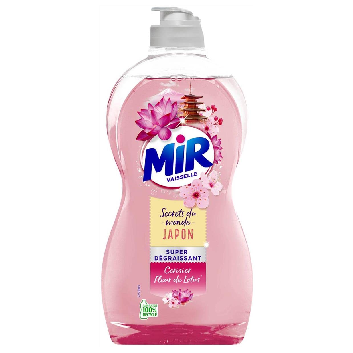 Mir Secrets de Fleurs - Detersivo liquido per stoviglie, con profumo di fiori di ciliegio imperiale, 500 ml, 3 pezzi
