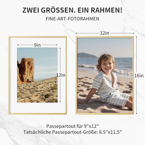 Fun Memories Metall-Bilderrahmen, 30,5 x 40,6 cm, Aluminium mit bruchfestem Glas, für Fotos der Größe 22,9 x 30… – Ansicht 2