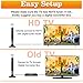 Digital TV Antenna for Smart Tv Indoor, 360 Reception Digital HDTV Antenna for Local Channels, Supports 1080P and 4K, Strong Magnetic Base -All TV（Black-Orange）