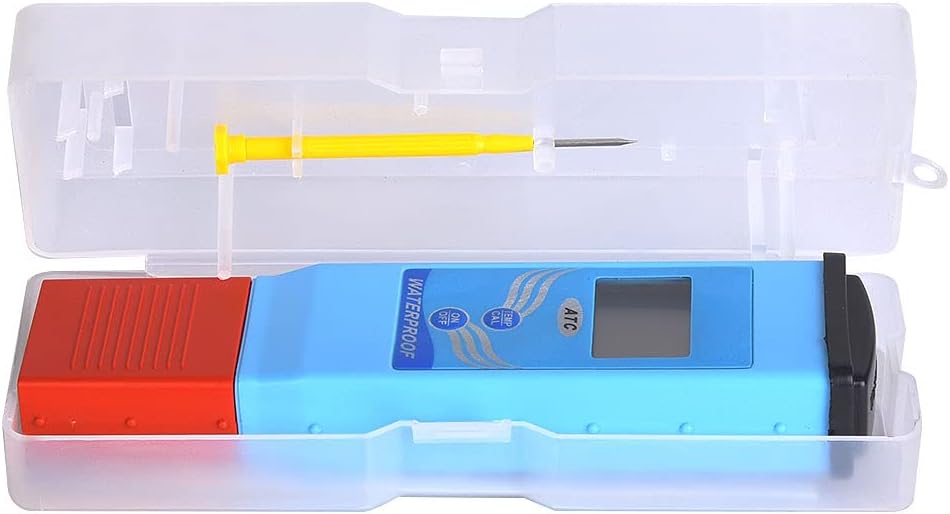 PH/Temperature Tester, Dual Level Automatic Temperature Compensation PH Meter, Easy To Use for Household Drinking Water Spas Swimming Pools Aquariums