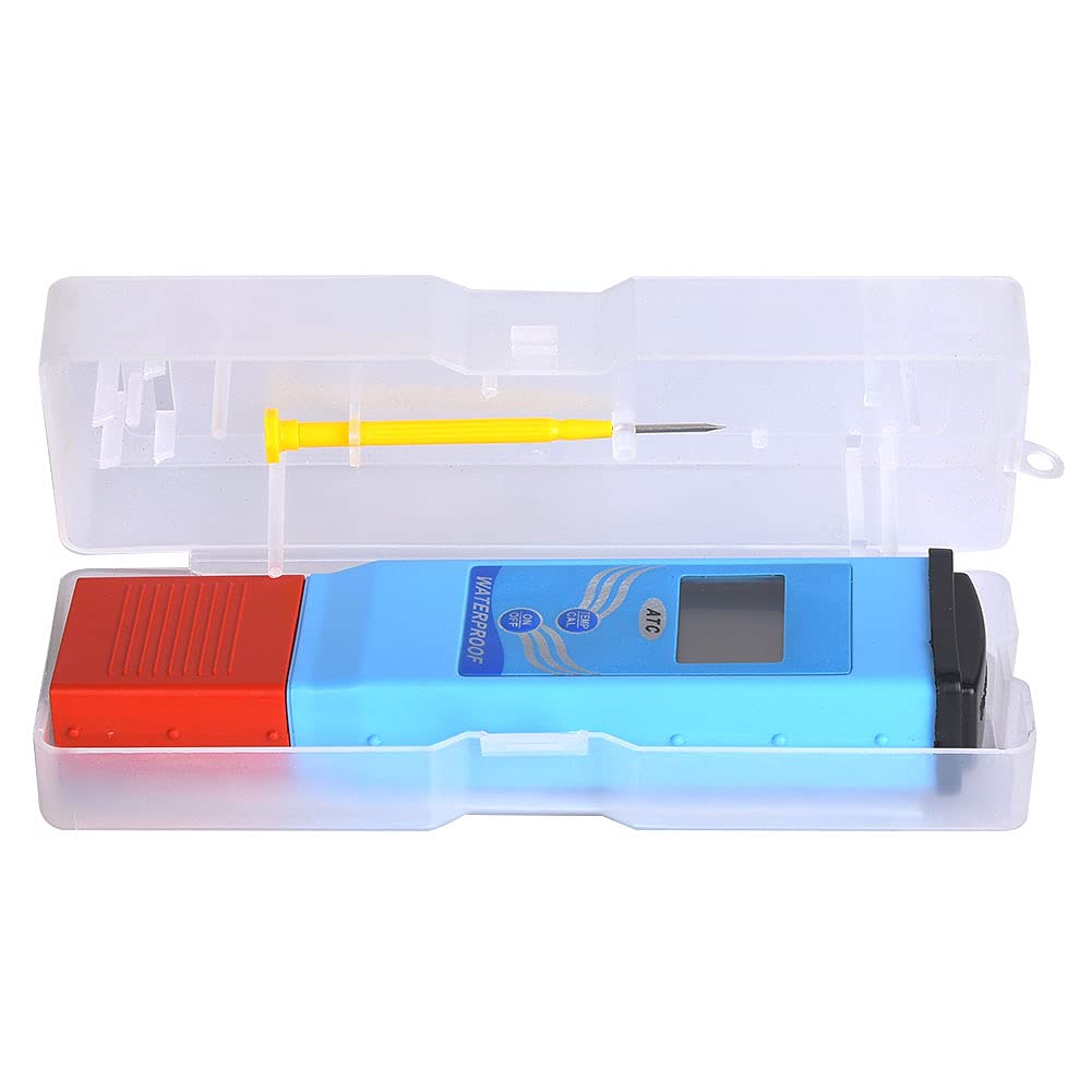 PH miernik, cyfrowy wodoodporny tester PH/temperatury Test jakości wody z dwupoziomowym wyświetlaczem LCD do wody pitnej, hydroponiki, roślin, akwarium i basenu