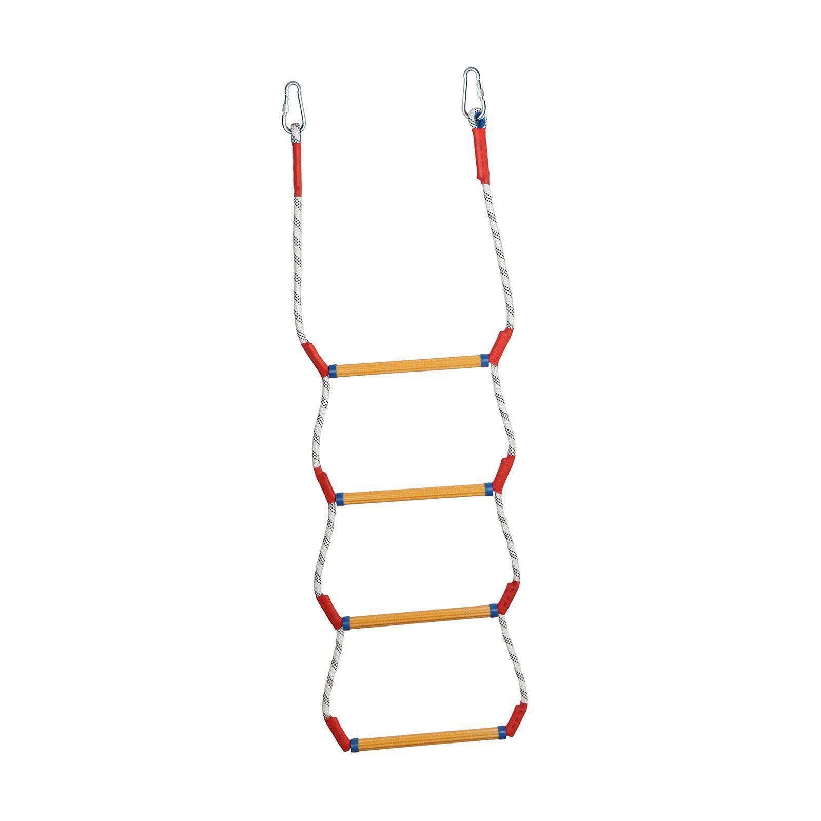 Sichere, leichte Bootsleiter aus Seil für Schlauchboote mit einfach zu bedienenden Sprossen für ein komfortables Einsteigen. Geeignet für Pontonboote, Angelboote und, Vier Reifen, 30 x 25 cm