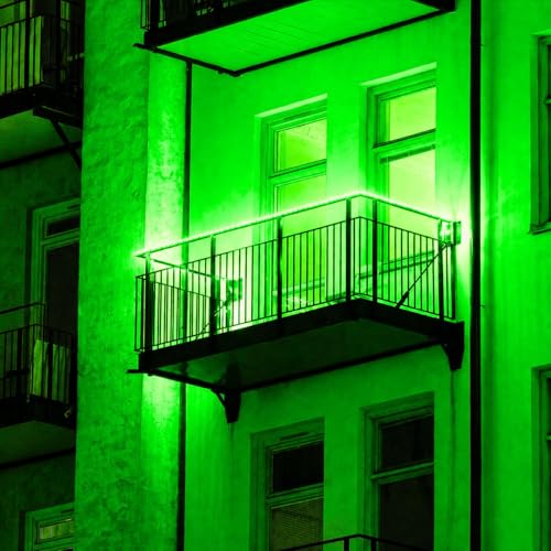 Image of COXO 40 Meters LED Rope Light for Decoration - Waterproof Green SMD Cove Light for Ceiling, Home Decor, LED Pipe Light for Diwali, Festival, Indoor, Outdoor Use (Green, 40 Meter)