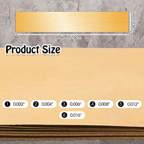 Amylove SSU-221108-C Brass Strip, Brass Sheet Brass Shim Stock Assortment Metal Shims thumb #1