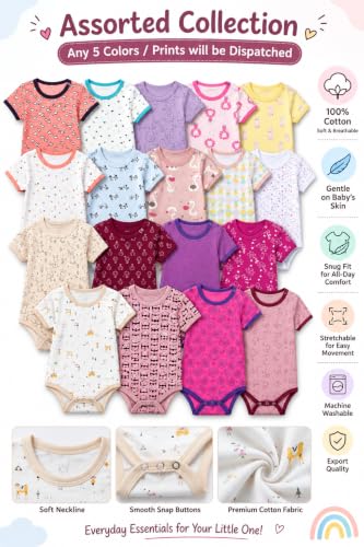 Image of TuddyBuddy 100% Cotton Romper /Bodysuit for Baby Girls