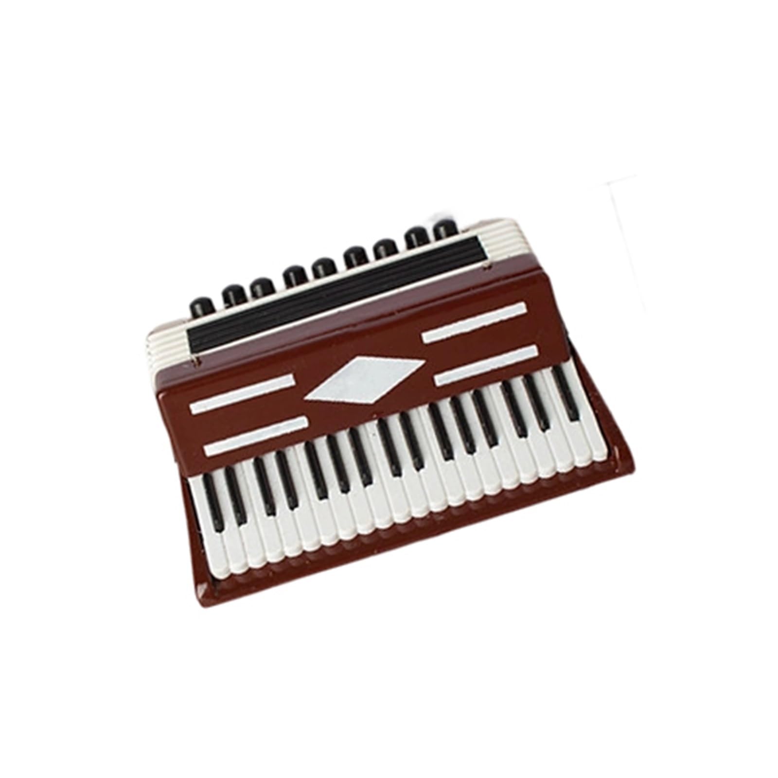 ZXFJYUIP Miniature Accordion Model Musical Instrument Ornament For Home Decoration(Red,4 * 3CM)