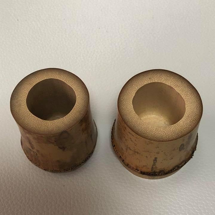 茶道具竹蓋置 風炉と炉 堀内宗完 表千家 R0536ダP茶道具】竹蓋置 風炉