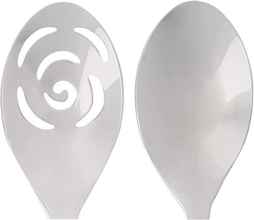 Knork Cuchara para servir original forjada, mate XL, juego de 2 piezas, extra grande, color plateado disponible en Yaxa Colombia