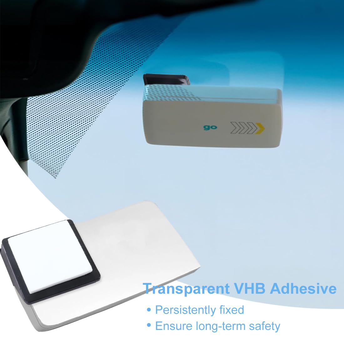 Clip Adesiva Telepedaggio 3x3cm Nero - Supporto Removibile Per Telepass E Viacard - Foto 6