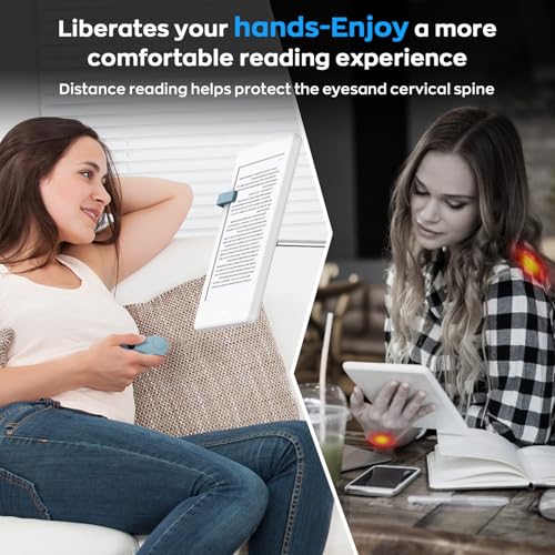 Image of RF Remote Control Page Turner for Kindle Paperwhite Scribe Accessories, Page Turner Clicker for iPad Tablets Reading Novels Taking, Phone Camera Video Record Triggers Remote, Light Blue