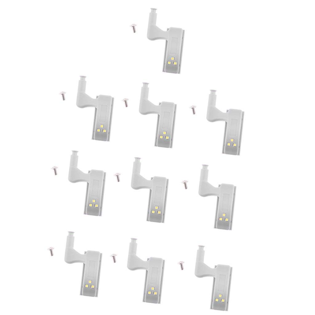 Ashu Supply 10 Pieces Universal Furniture Wardrobe Inner Hinges LED Sensor Light System