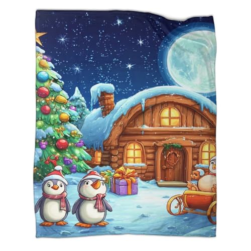 Couverture polaire flanelle Noël lit canapé doux 100x130cm - 2