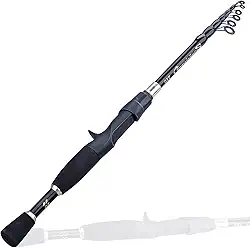 Sougayilang Fishing Rod, Carbon Fiber Spinning & Casting Rod, Telescopic Fishing Pole Designed for Bass, Trout, Salmon, Steelhead, for Fresh & Saltwater