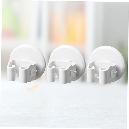 Miniatura 6 de Angoily Soporte para trapeador de escoba que ahorra espacio con abrazadera de pared con ventosa para un fácil acceso