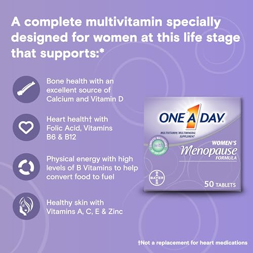 One A Day Women's Menopause Multivitamin with Vitamin A, Vitamin C, Vitamin D, Vitamin E and Zinc for Immune Health Support, Tablet - Image 4