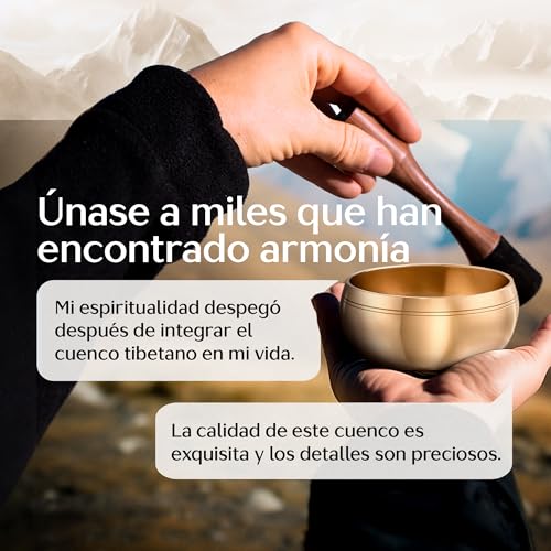 Miniatura 3 de Silent Mind Cuenco Tibetano 9 Cm Hecho A Mano Con Mazo Y Cojín - Sonido Puro Para Meditación Y Relajación, Artesanía De Nepal, Ideal Para Regalo