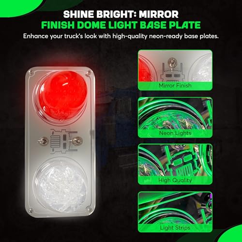 Placa de luces de cúpula LED para Peterbilt 386 388 389 379 miniatura 3