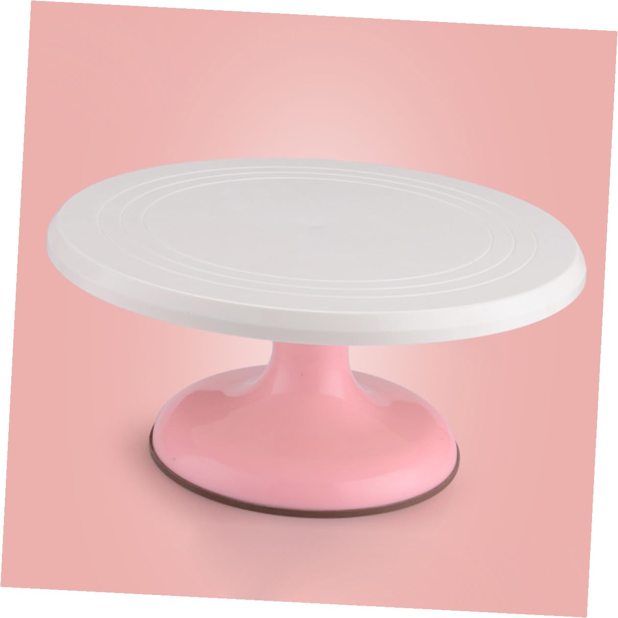 Plato Rotatorio para Tartas DIY Redondo, Manual, Plástico Rosa para Hornear