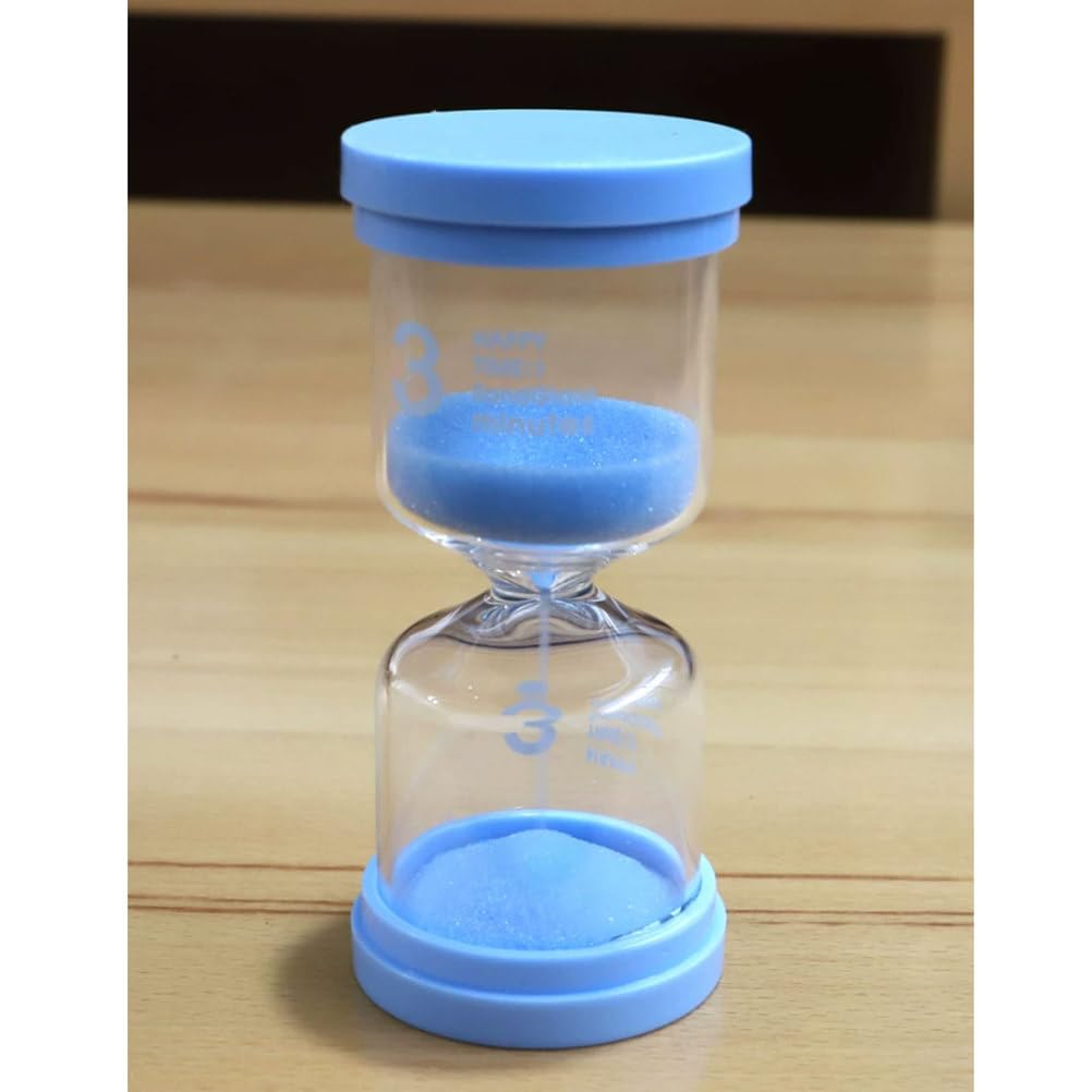 Clessidra Montessori, Set di Clessidre Colorate da 1/3/5 Minuti, Clessidra in Plastica Infrangibile e Durevole (3 Pezzi)