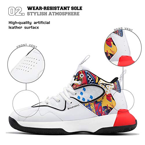 Tênis de basquete infantil Wetike cano alto tênis para uso ao ar livre durável tênis esportivo (cria