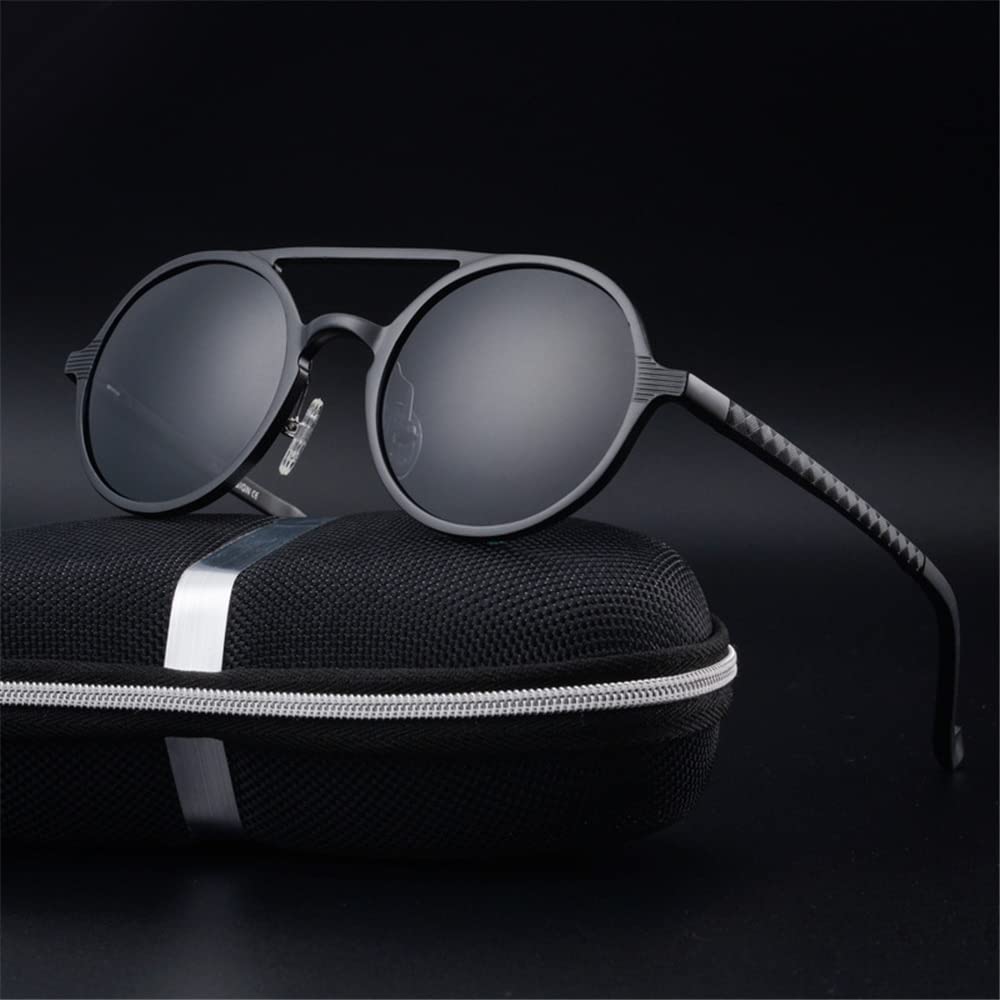 Top Photochrome Sonnenbrille Männer Frauen Polarisierte Chamäleon-Brille Fahren Blendfreie Sonnenbrille, 01 Black-Gray