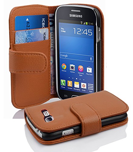 Cadorabo Funda Libro para Samsung Galaxy Trend Lite en MARRÓN Cognac -...