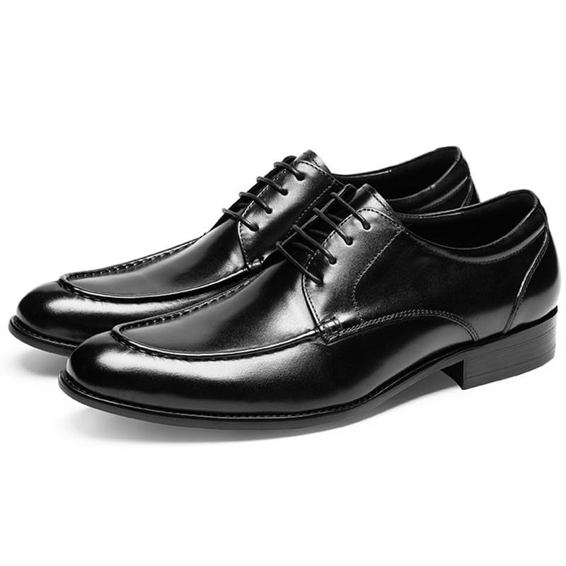 Men's Dress Shoes Casual Business Lace Up Oxfords Shoes Breathable Leather Wingtip Brogue Shoes Classic Pointed Toe Derbys for Men