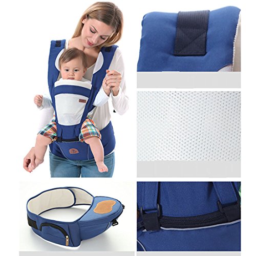 DorkasDE babydrager draagriem ademend babydrager buikdrager rugdrager en heupdrager 4-in-1 omkeerbaar babydrager (3 – 10… - Image 4