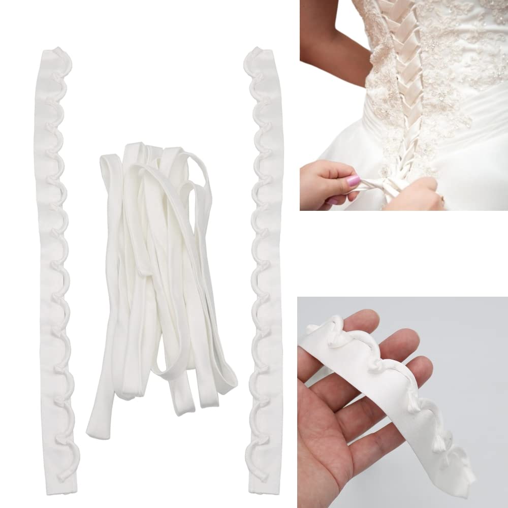 Lot de 3 accessoires réglables pour robe de mariée avec fermeture éclair et ruban satiné à lacets (Noir Lot de 3 accessoires réglables pour robe de mariée avec fermeture éclair et ruban satiné à lacets (Noir