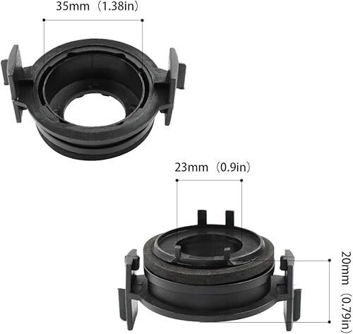 Miniatura 4 de H7 - Adaptador de bombilla LED para faros delanteros, soporte de base de bombilla compatible con B-M-W serie 3 E46, paquete de 2