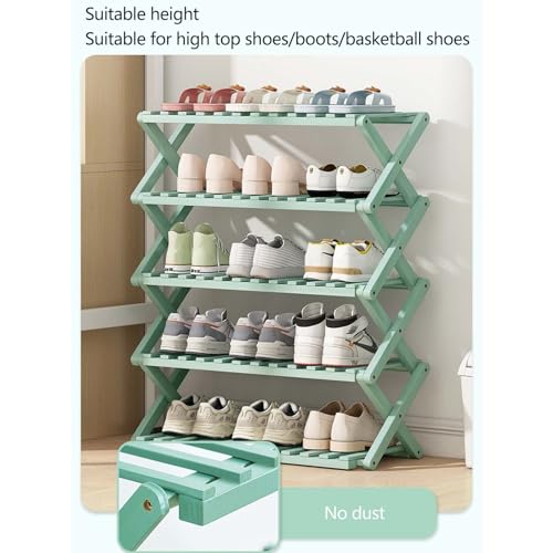Étagère à chaussures pliable en bambou Nizer à 3 niveaux pour rangement de maison - 6