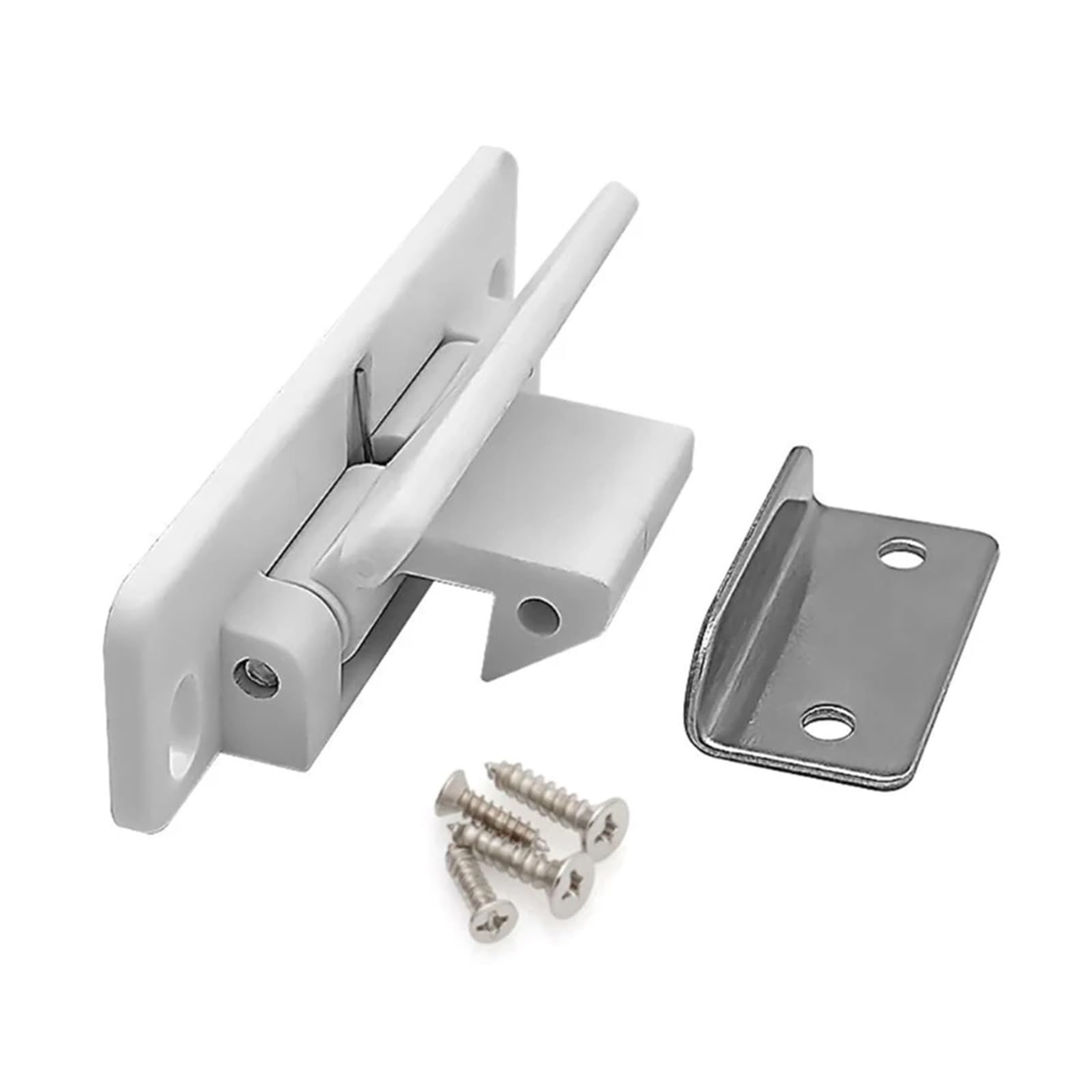 Caravan Door Lock, RV Boat Cabinet Door Latch Home Furniture Lock for Marine Trailer Camper Kitchen Bathroom Closet Cupboard Buckle Latch Lock(Bianco)
