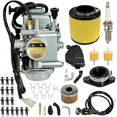 TRX350 Carburetor Carb With Air Filter Oil Filter Compatible with Honda Rancher 350 TRX350TM TRX350TE 350ES 350FE 350FMTE 2000-2006 4 Stroke ATV