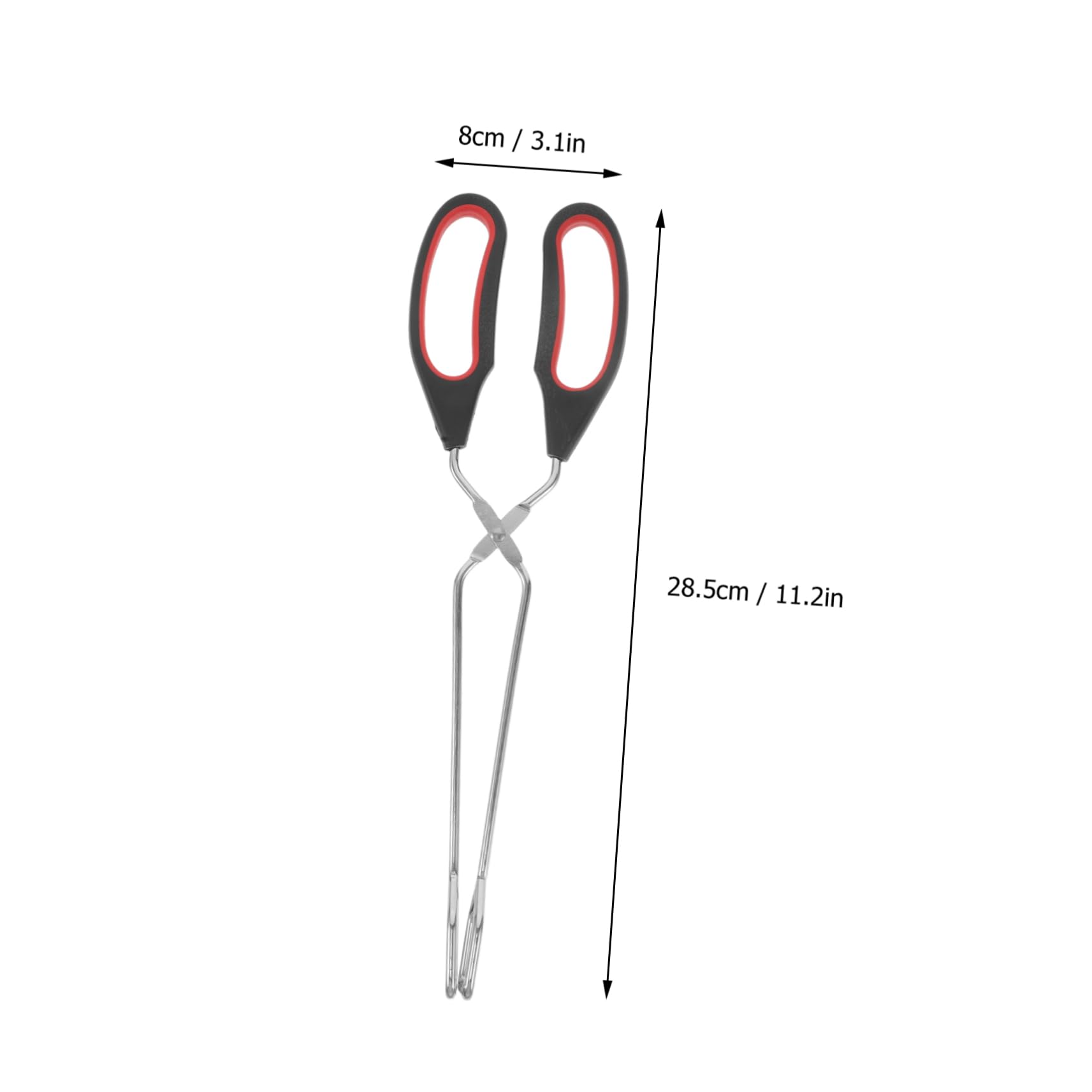 HOLIDYOYO Stainless Steel Scissor Tongs for Grilling Long Bbq Clamp Essential Cooking Tool for Meat Bread and Toast Handling Heat Resistant Kitchen Utensil