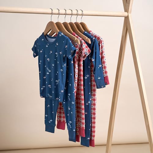 Modern Moments™ by Gerber Toddler Unisex Viscose Tight Fitting Footless Pajamas, Blue Umbrella, 3T by Modern Moments by Gerber - Used condition - Image 3