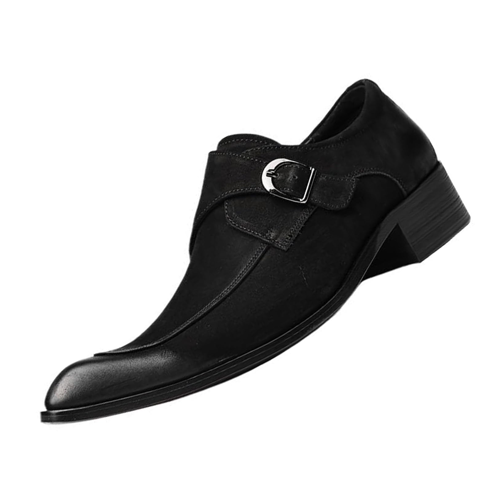 Men Lightweight Dress Shoes Wedding Formal Modern Pointed Toe Strap Buckle Comfortable Party Wedding Oxford Shoes