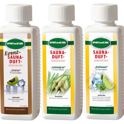 Finnsa Saunaaufguss Sommerfrische inkl. Eiskiwi, Lemongras, Eislimone (3x250ml) = 750 ml