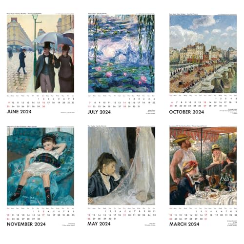 Image of Tallenge - Art by Impressionists - 2024 desk Calendar - 6 x 9 Inches (Paper, Desk Calendar)