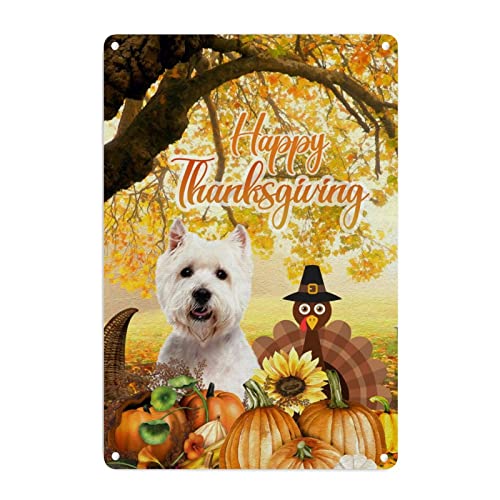 Plaque en étain de Thanksgiving pour décoration murale rétro durable - 2
