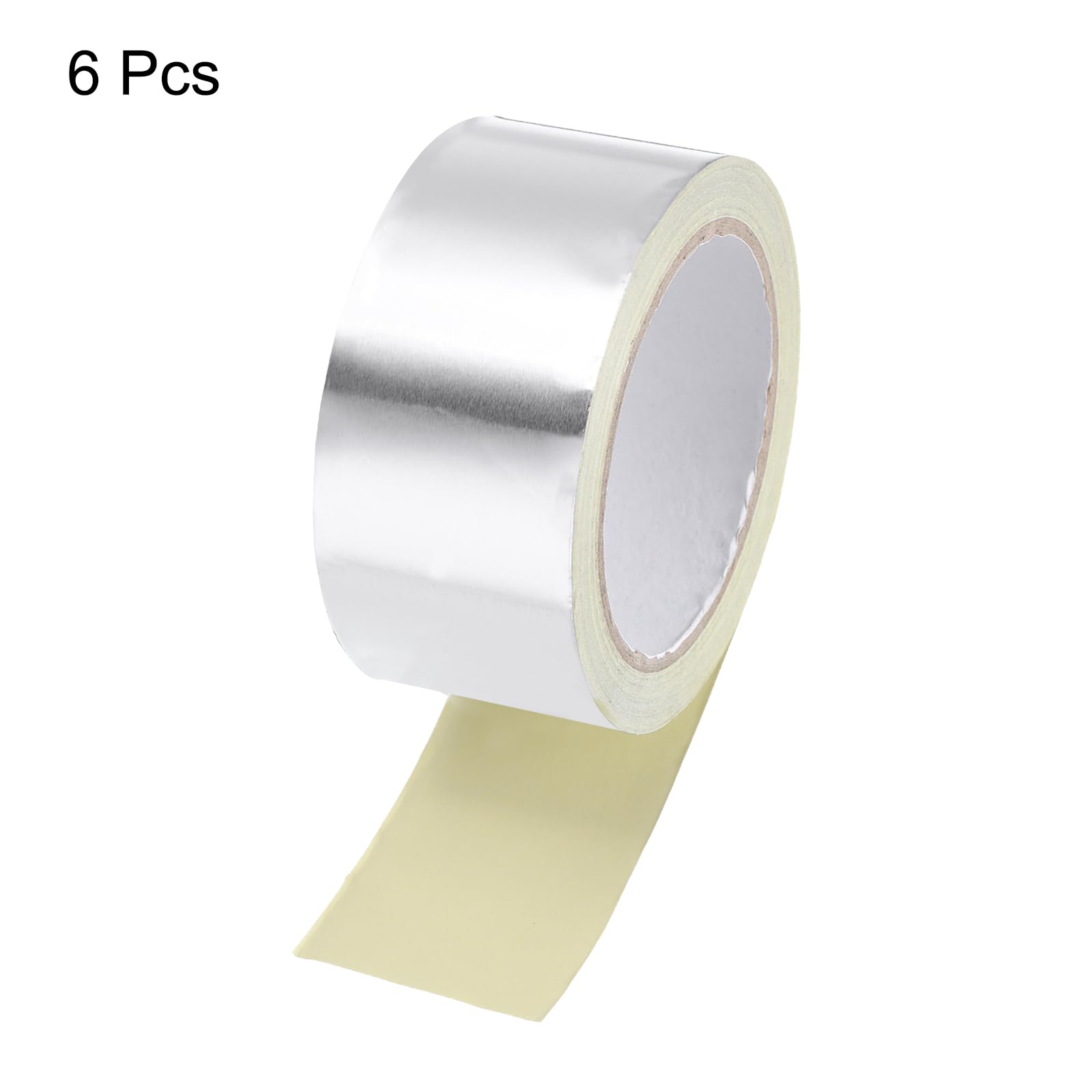 Cinta de papel de aluminio, cinta de reparación, cinta de papel de aluminio de 2 pulgadas x 20 yardas, cinta plateada de alta temperatura for HVAC, sellado, parcheo de conductos de aire frío y calient